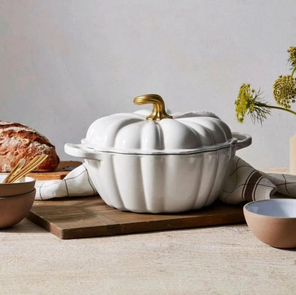 PRÉ-VENDA: Panela Abóbora Le Creuset Halloween Signature Branco 3,7L 24cm