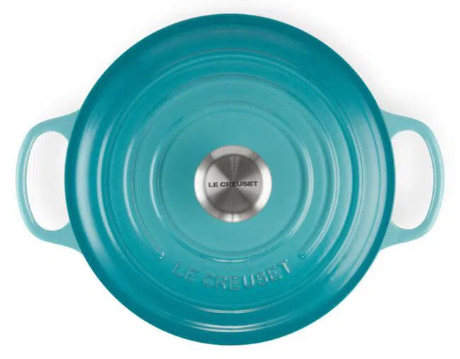 PRÉ-VENDA: Panela Le Creuset Redonda Signature Azul Caribe 1,8L 18cm