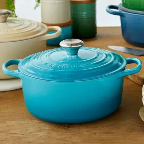 PRÉ-VENDA: Panela Le Creuset Redonda Signature Azul Caribe 1,8L 18cm