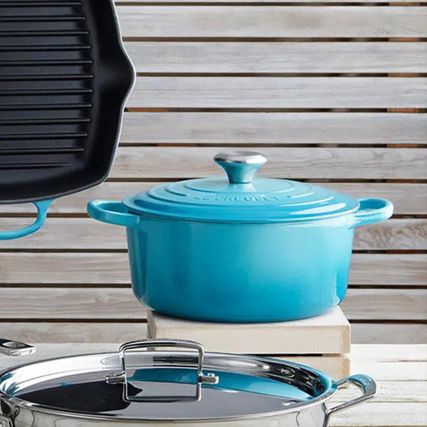 PRÉ-VENDA: Panela Le Creuset Redonda Signature Azul Caribe 2,4L 20cm