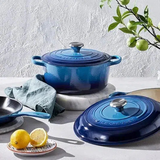 PRÉ-VENDA: Panela Le Creuset Redonda Signature Azure Blue 1,3L 16cm