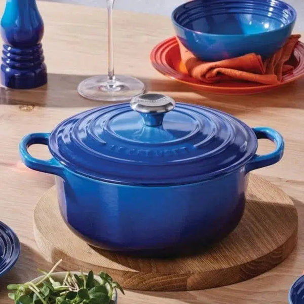 PRÉ-VENDA: Panela Le Creuset Redonda Signature Azure Blue 2,4L 20cm