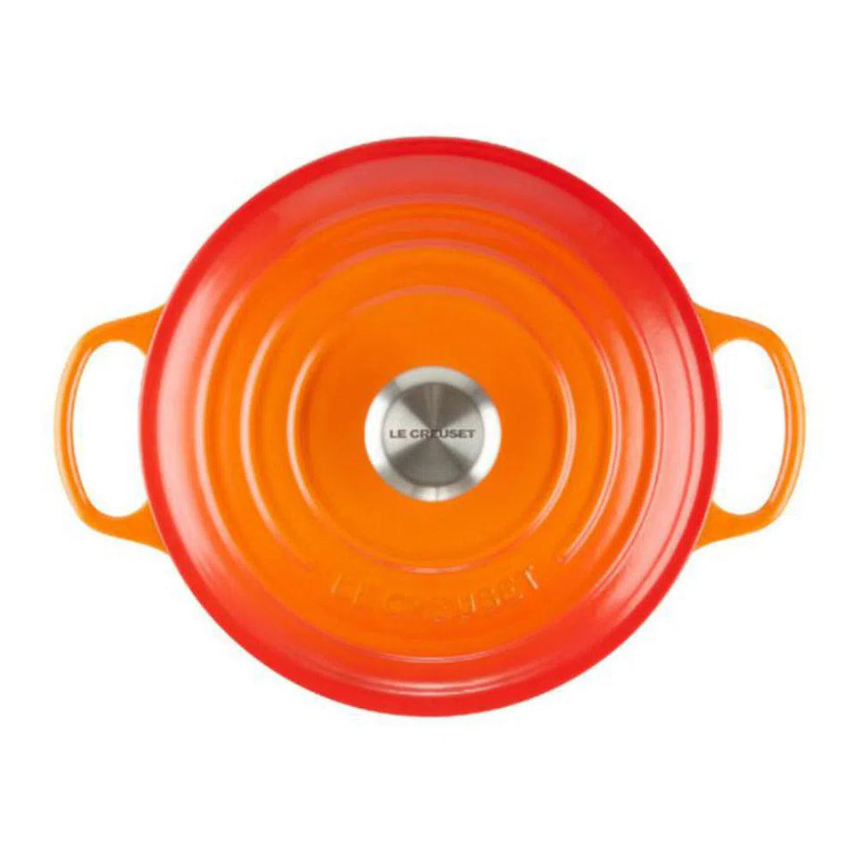 PRÉ-VENDA: Panela Le Creuset Redonda Signature Laranja 2,4L 20cm