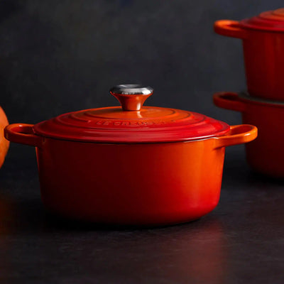 PRÉ-VENDA: Panela Le Creuset Redonda Signature Laranja 3,3L 22cm