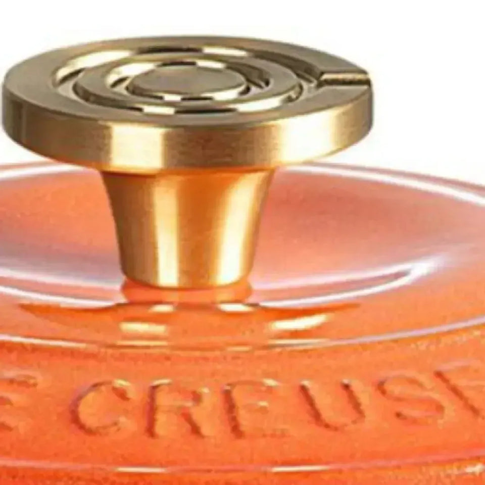 Panela Le Creuset para Arroz Sem Tampa Interna Flamme Dorée com Pegador Dourado 2L 18cm