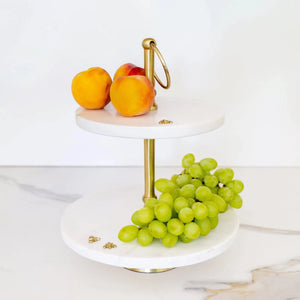 PRÉ-VENDA: Porta Doces 2 Andares Mármore Laguiole Bee