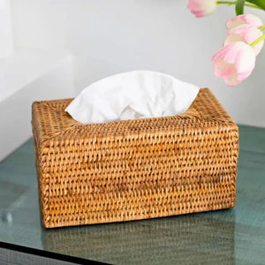 PRÉ-VENDA: Porta Lenço em Rattan Bahali 25x14x10cm