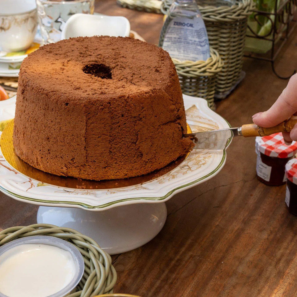 PRÉ-VENDA: Porta Petit Four com Pé Cerâmica Toscana Scalla