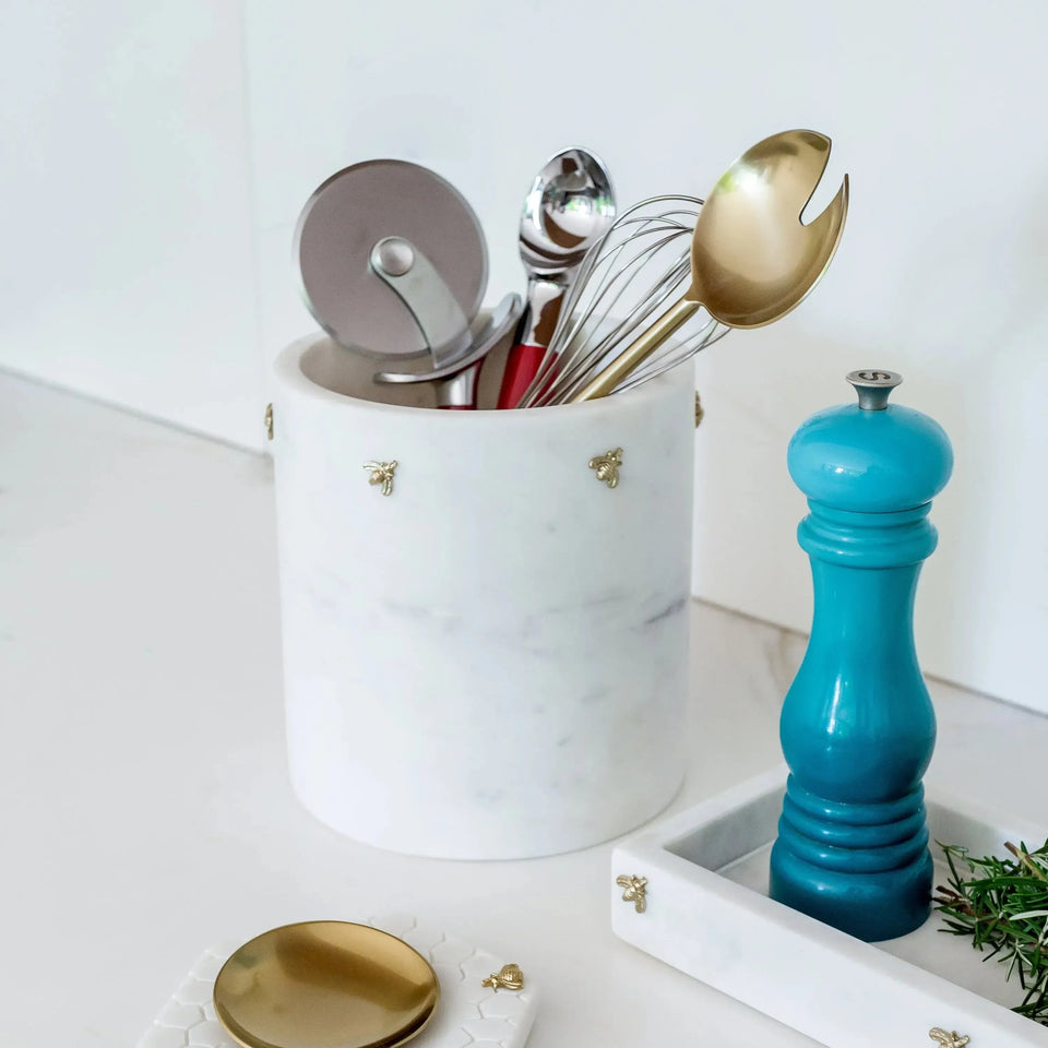 PRÉ-VENDA: Porta Utensílio Mármore Laguiole Bee