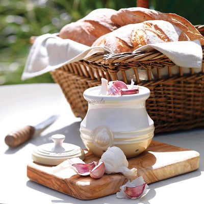 PRÉ-VENDA: Pote para Alho Cerâmica Meringue Le Creuset