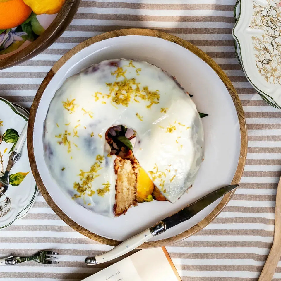 PRÉ-VENDA: Prato Bolo Grande Madeira Toscana Bahali 30cm