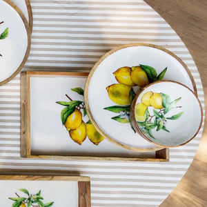 PRÉ-VENDA: Prato Bolo Grande Madeira Toscana Bahali 30cm