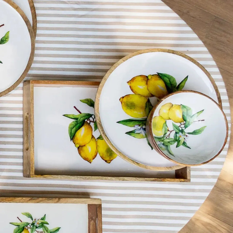 PRÉ-VENDA: Prato Bolo Grande Madeira Toscana Bahali 30cm