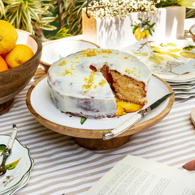 PRÉ-VENDA: Prato Bolo Grande Madeira Toscana Bahali 30cm