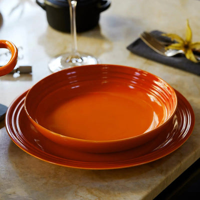 PRÉ-VENDA: Prato Fundo Cerâmica 22cm Laranja Le Creuset
