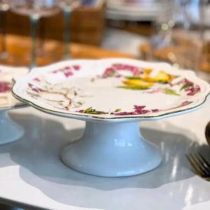 PRÉ-VENDA: Prato para Bolo com Pé Cerâmica Imperial Scalla