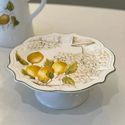 PRÉ-VENDA: Prato para Bolo com Pé Cerâmica Toscana Scalla