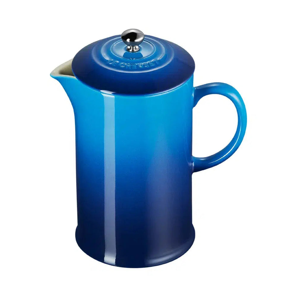 PRÉ-VENDA: Prensa Francesa para Café Cerâmica 1L Azure Le Creuset