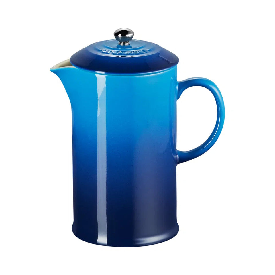 PRÉ-VENDA: Prensa Francesa para Café Cerâmica 1L Azure Le Creuset