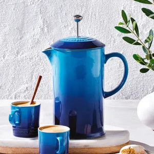 PRÉ-VENDA: Prensa Francesa para Café Cerâmica 1L Azure Le Creuset