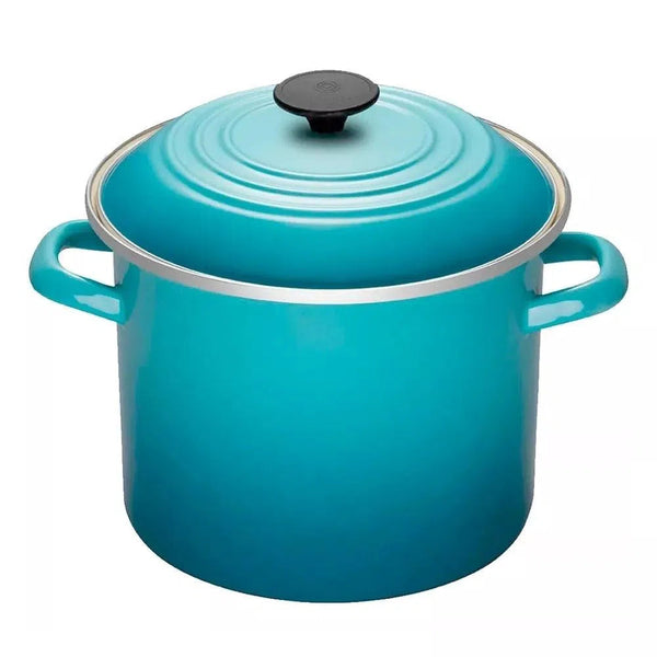 PRÉ-VENDA: Stockpot Aço Esmaltado Azul Caribe 11,4L 26cm Le Creuset