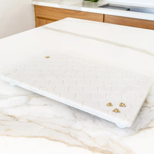 PRÉ-VENDA: Tábua Para Frios Retangular Mármore Laguiole Bee