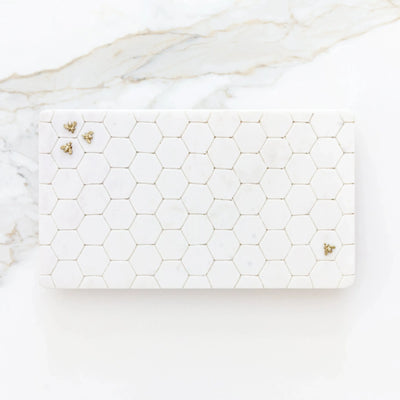 PRÉ-VENDA: Tábua Para Frios Retangular Mármore Laguiole Bee