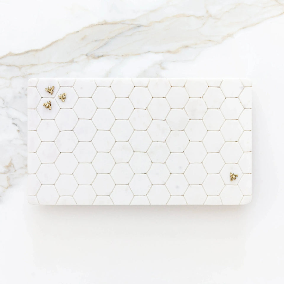 PRÉ-VENDA: Tábua Para Frios Retangular Mármore Laguiole Bee