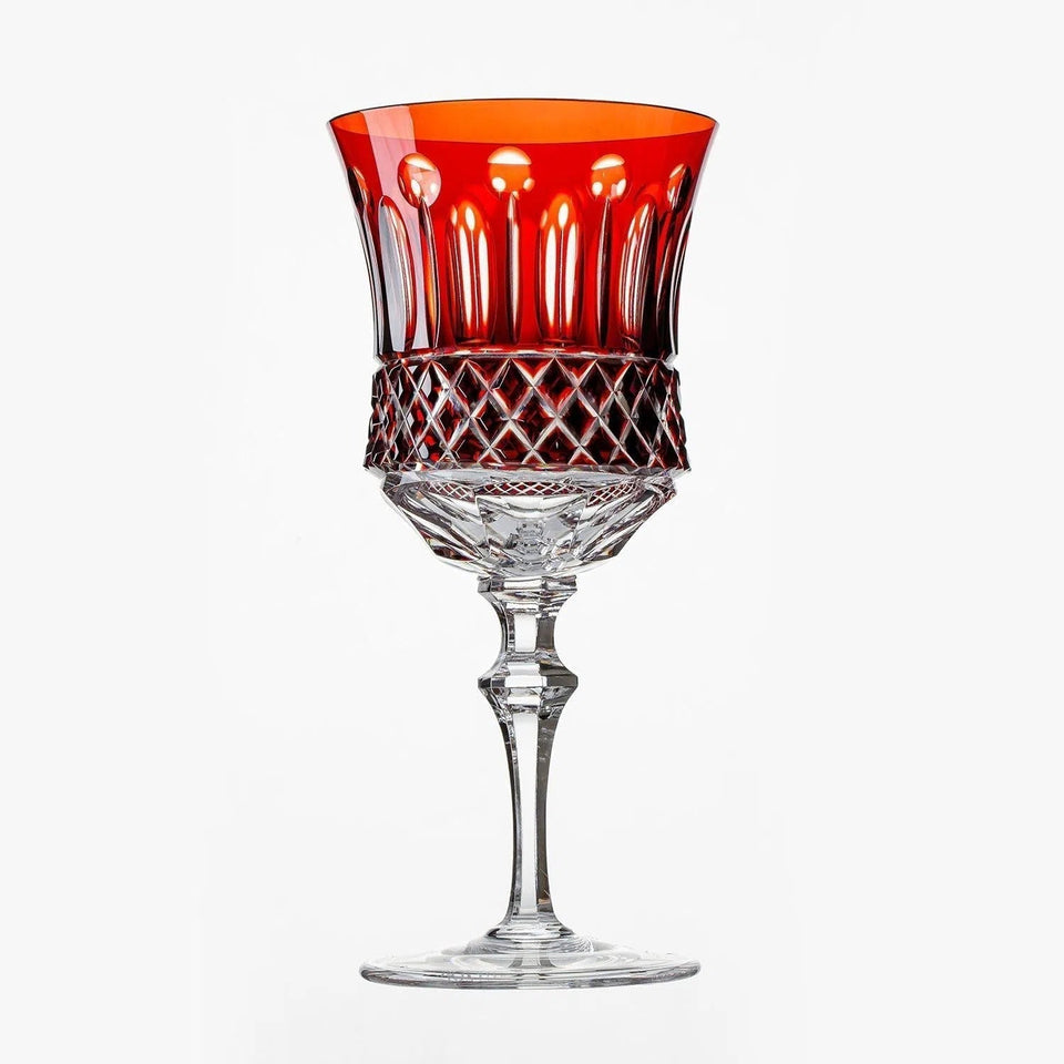 PRÉ-VENDA: Taça em Cristal Lapidado 69 para Vinho 19 Vermelho Artemano 345ml