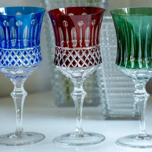 PRÉ-VENDA: Taça em Cristal Lapidado 69 para Vinho 19 Vermelho Artemano 345ml