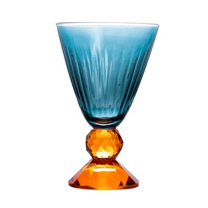 PRÉ-VENDA: Taça para Água Vidro Azul e Laranja Linha Sintonia 500ml