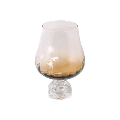 PRÉ-VENDA: Taça para Água Vidro Transparente e Âmbar 600ml