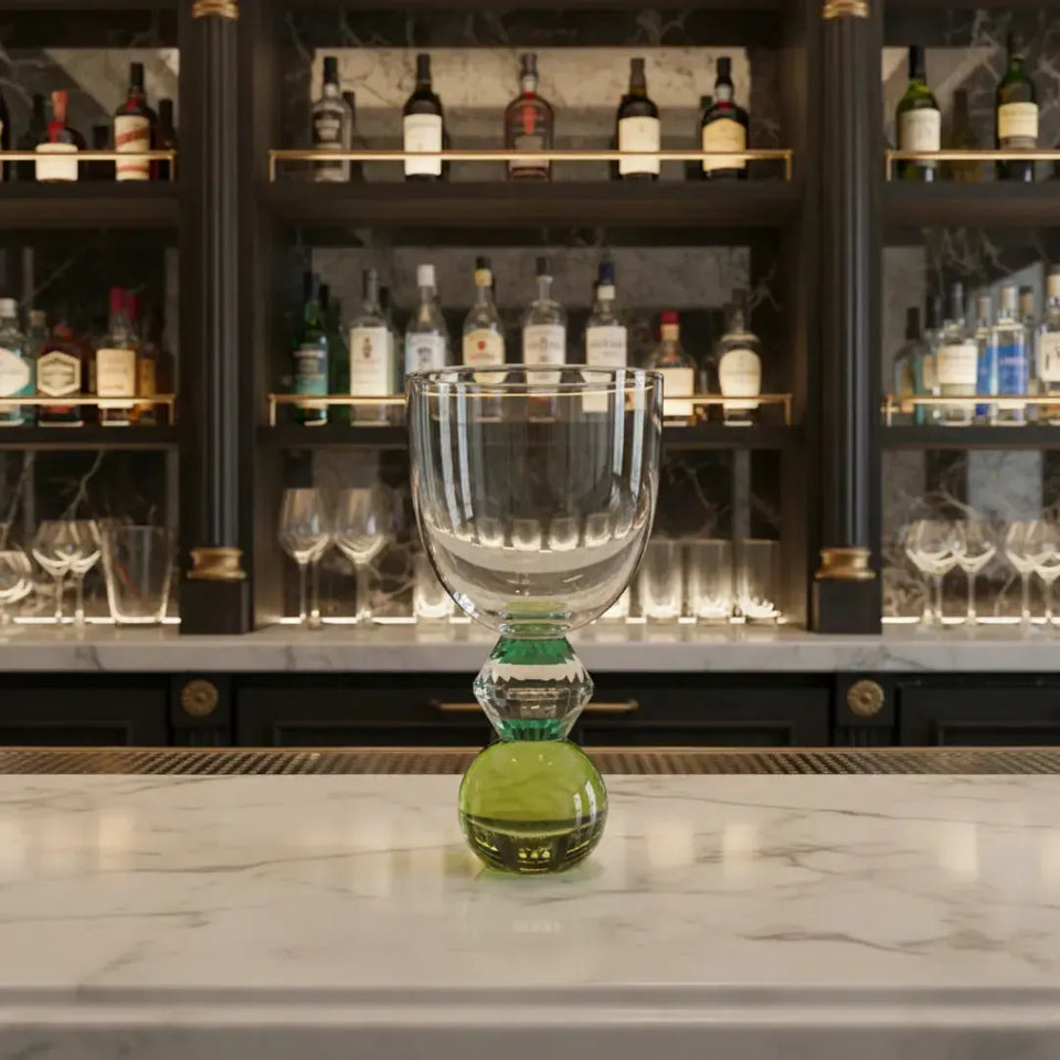 PRÉ-VENDA: Taça para Água Vidro Verde e Azul Linha Sintonia