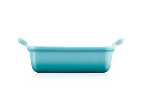 PRÉ-VENDA: Travessa Retangular Cerâmica Heritage Azul Caribe 19cm Le Creuset