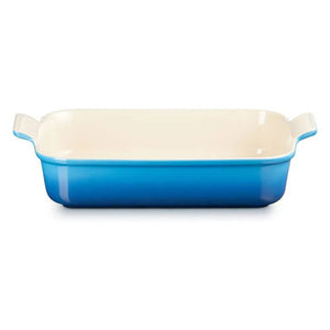 PRÉ-VENDA: Travessa Retangular Cerâmica Heritage Azul Marseille 32cm Le Creuset