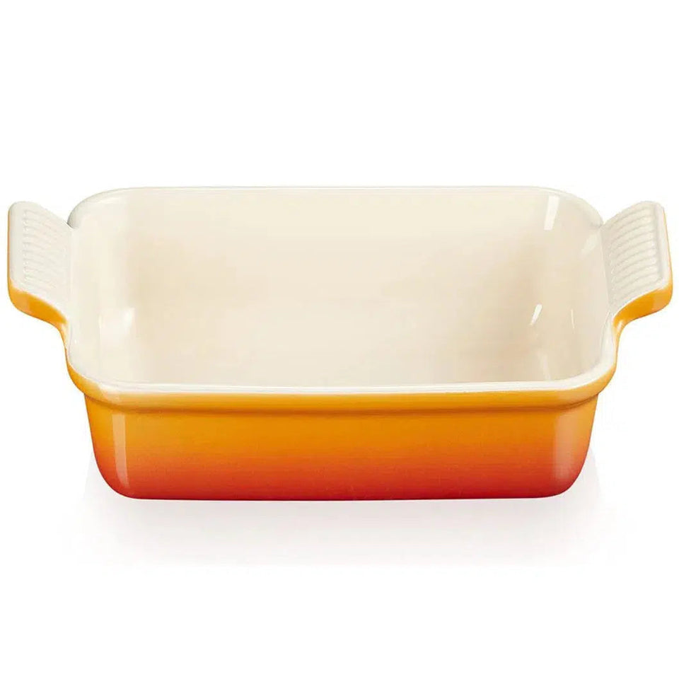 PRÉ-VENDA: Travessa Retangular Cerâmica Heritage Laranja 19cm Le Creuset