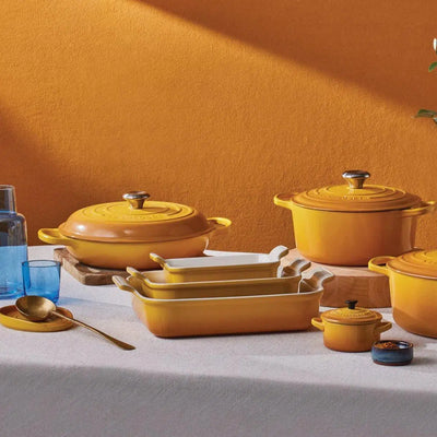 PRÉ-VENDA: Travessa Retangular Cerâmica Heritage Nectar 26cm Le Creuset