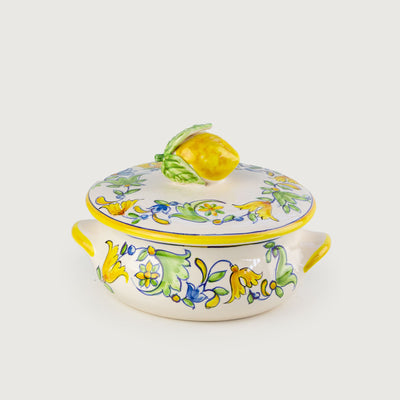 Porta Condimentos com Tampa Cerâmica Napoli