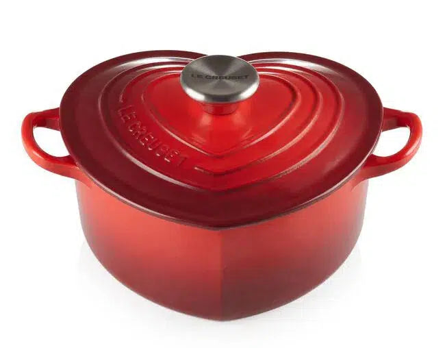 Panela Coração com Pegador Inox Vermelha 20cm 1,9L Le Creuset