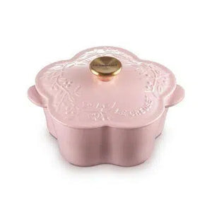 Panela Le Creuset Flower Sugar Pink com Pegador Dourado 2L 20cm