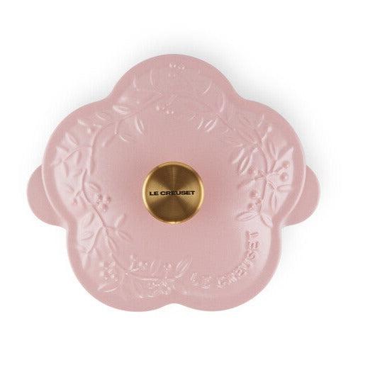 Panela Le Creuset Flower Sugar Pink com Pegador Dourado 2L 20cm