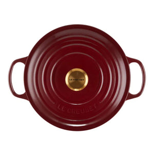 Panela Le Creuset Marmita Signature Rhone com Pegador Dourado 26cm