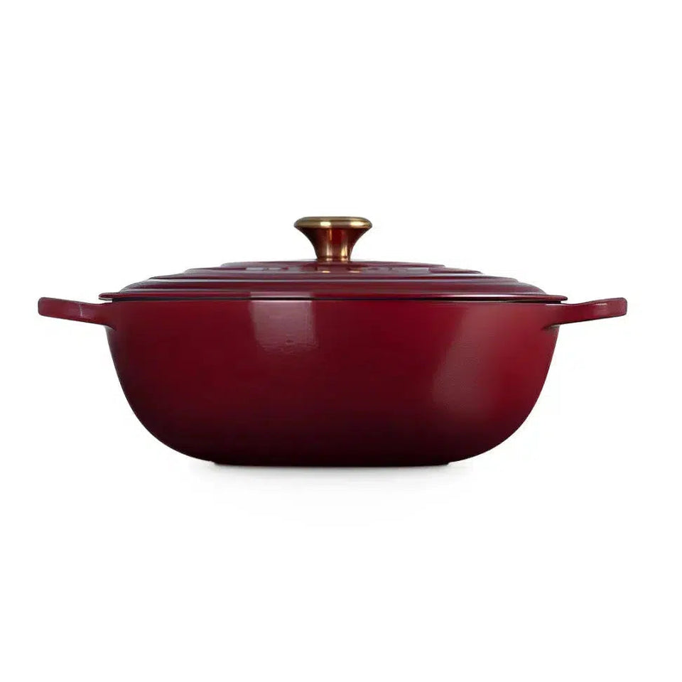 Panela Le Creuset Marmita Signature Rhone com Pegador Dourado 28cm