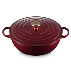 Panela Le Creuset Marmita Signature Rhone com Pegador Dourado 32cm