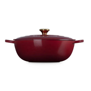 Panela Le Creuset Marmita Signature Rhone com Pegador Dourado 32cm