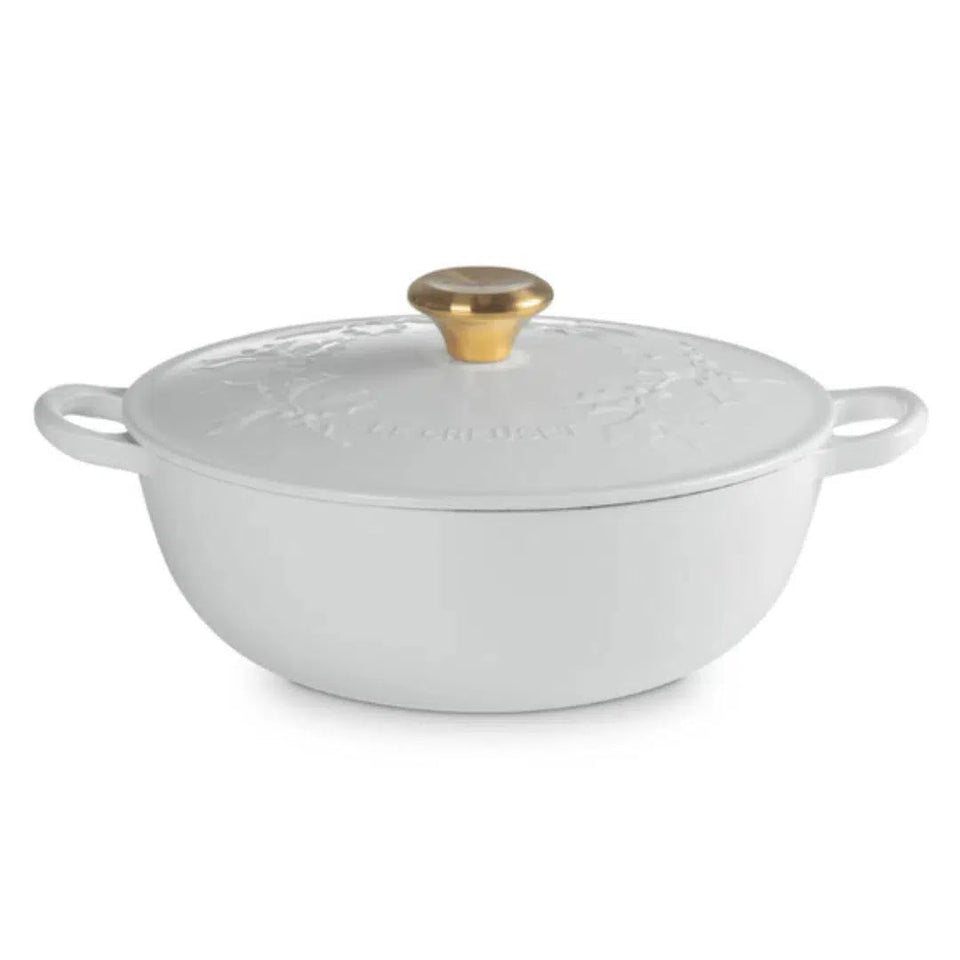 Panela Le Creuset Marmita Tradicional Holly Cotton com Pegador Dourado 26cm