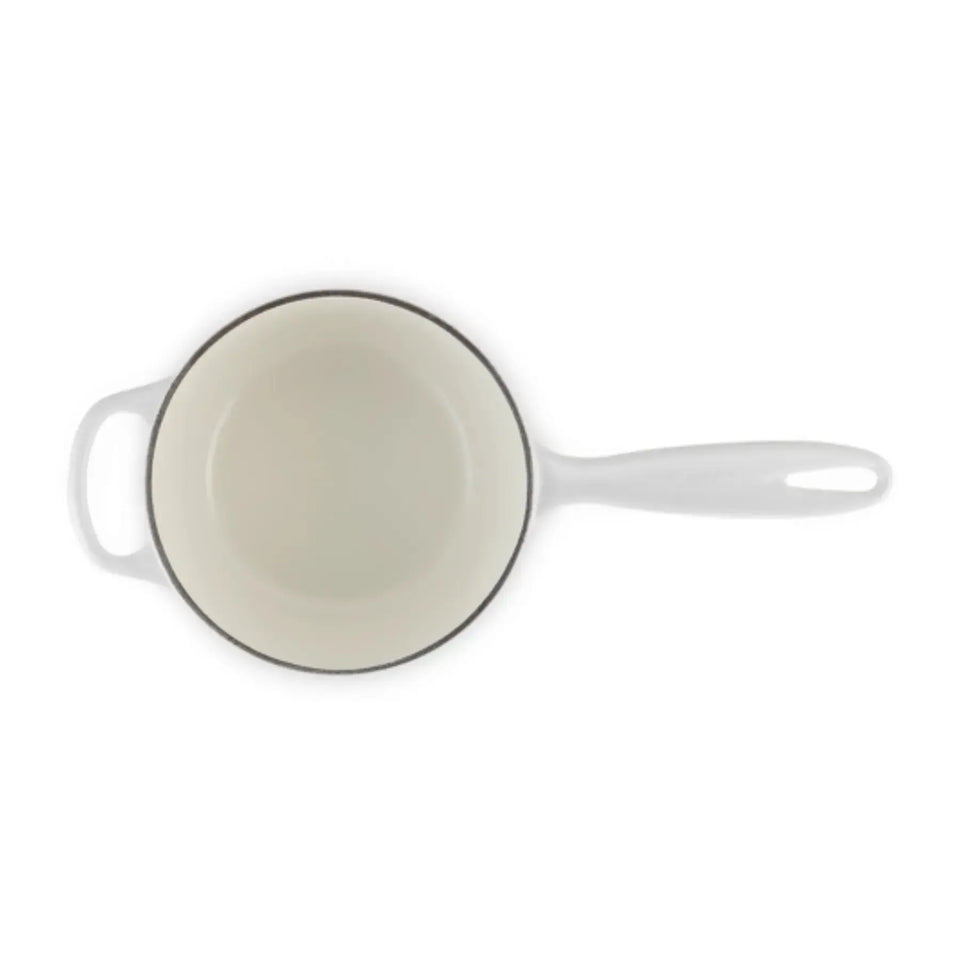 Panela Le Creuset Molheira Signature Branca com Pegador Dourado 1,5L 16cm