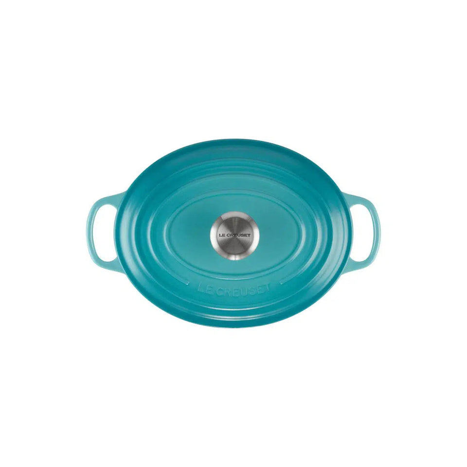 Panela Le Creuset Oval Signature Azul Caribe 4,1L 27cm