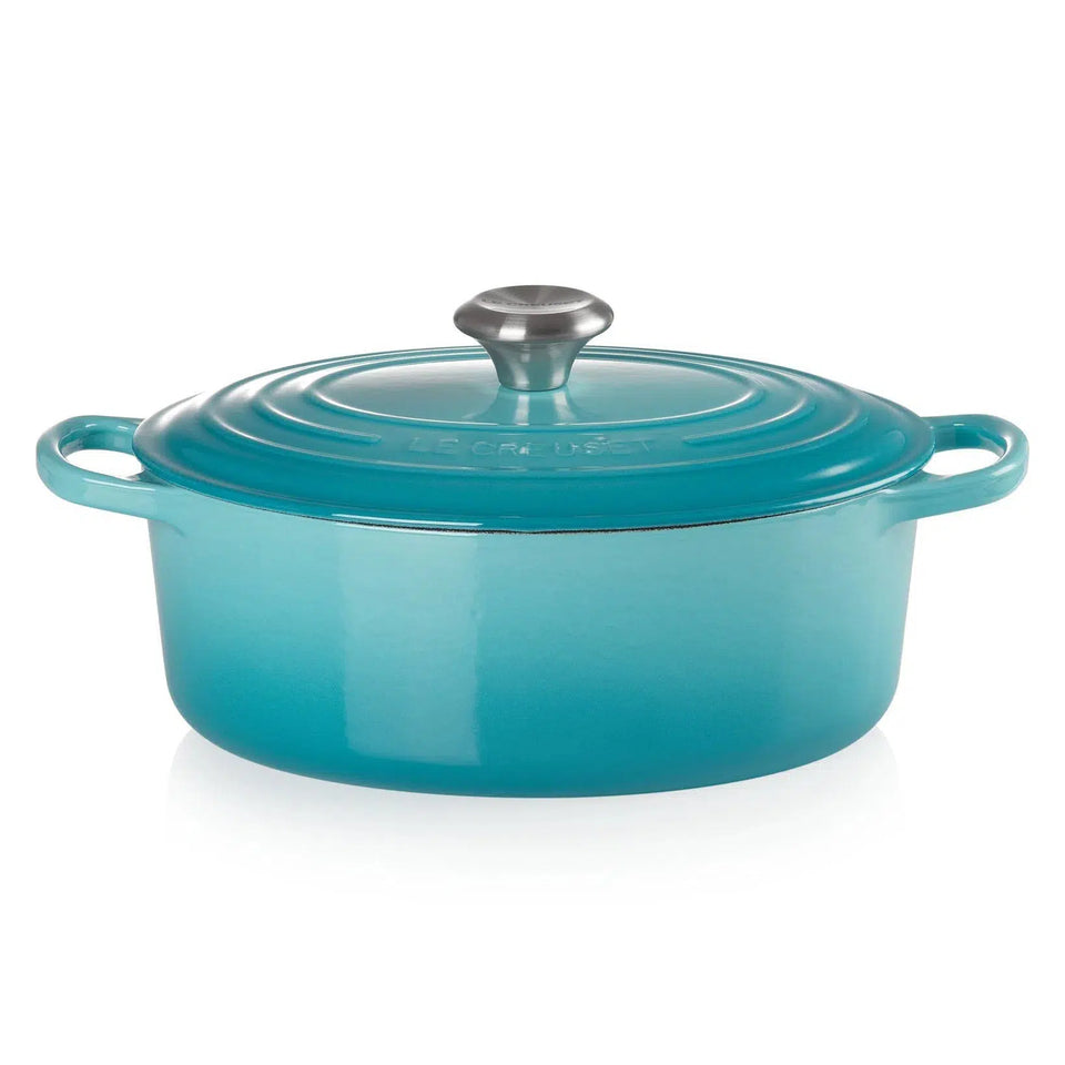 Panela Le Creuset Oval Signature Azul Caribe 4,1L 27cm