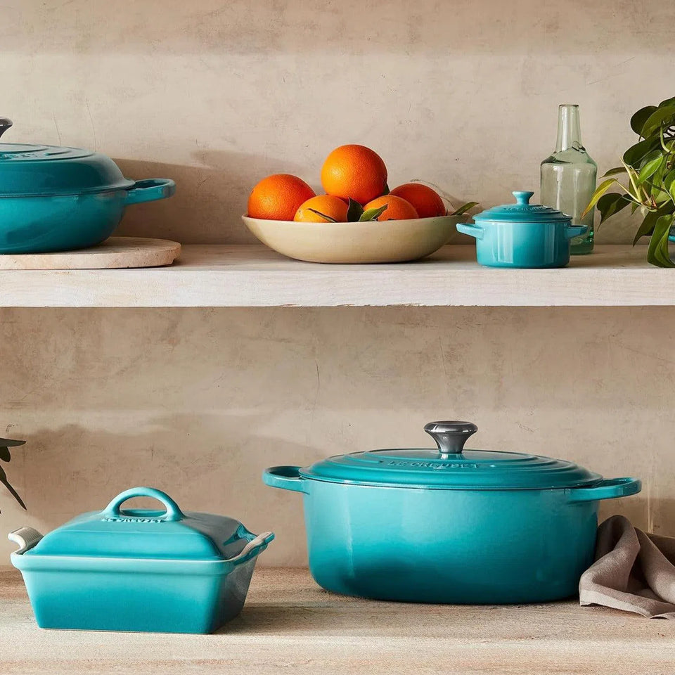 Panela Le Creuset Oval Signature Azul Caribe 6,3L 31cm